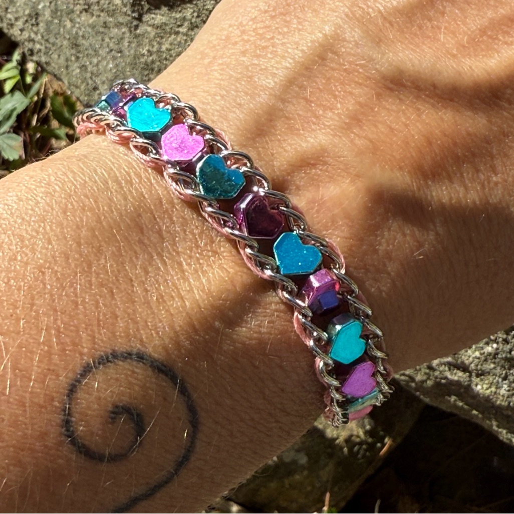 Colorful Heart Charm Bracelet 20$